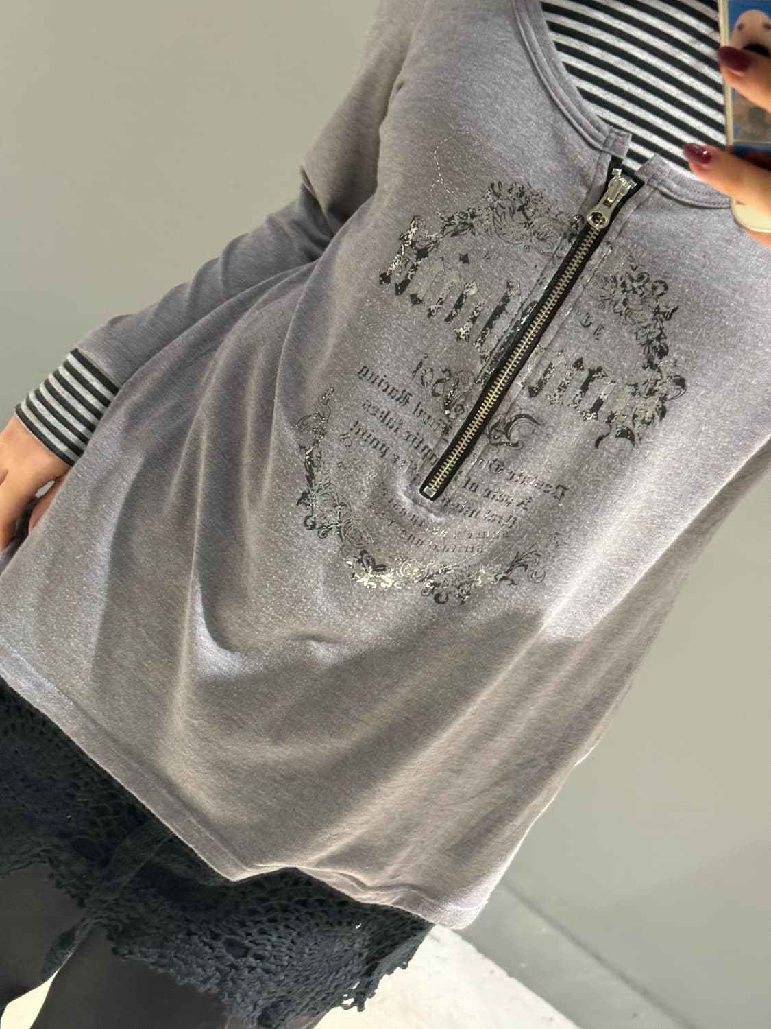 stripe layered printing long sleeve 상품이미지3