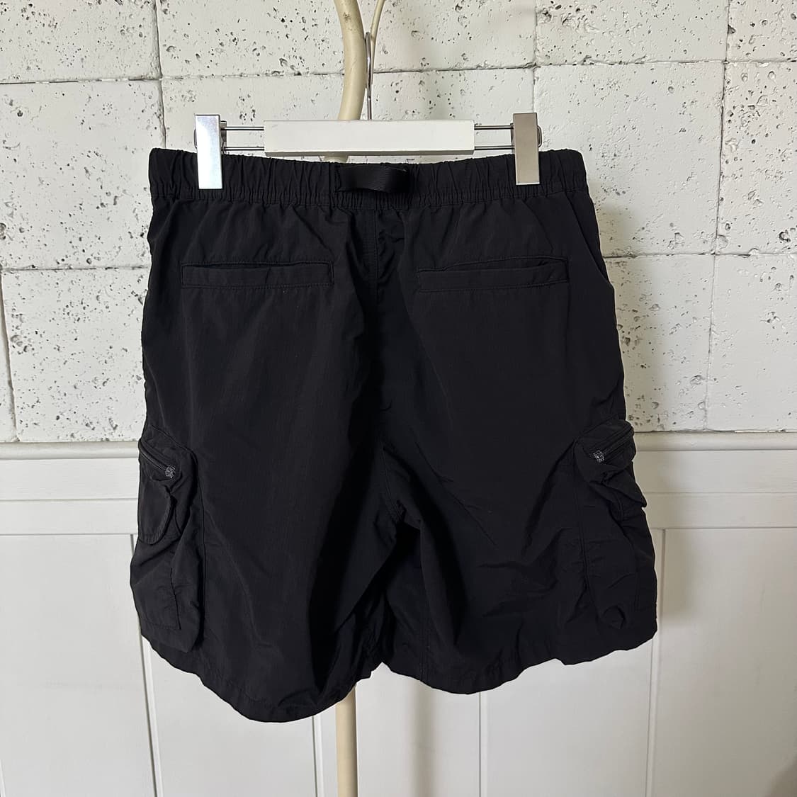 M GU 나일론 카고 쇼츠 블랙 상품이미지3