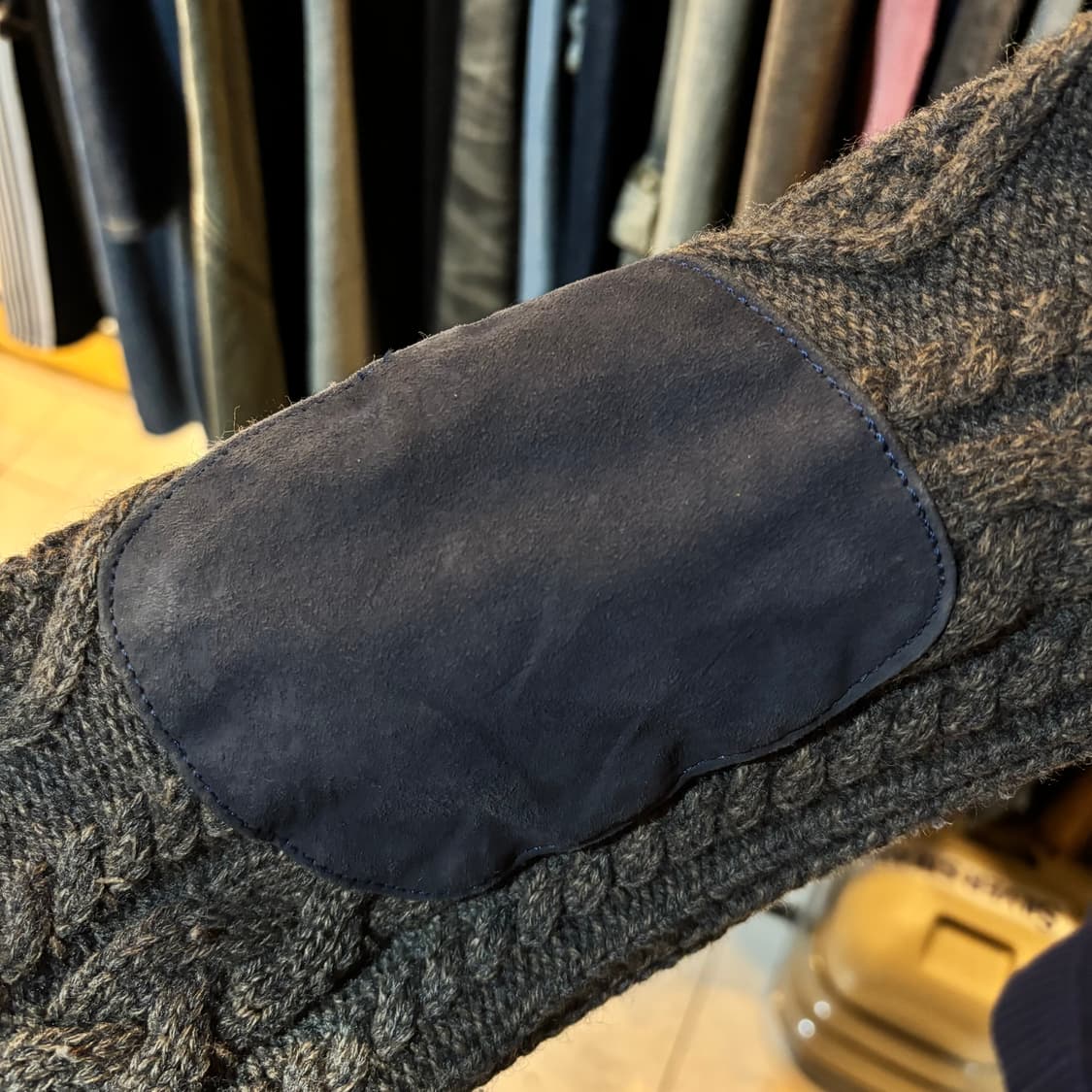 솔리드옴므 배색 니트집업 50  상품이미지4