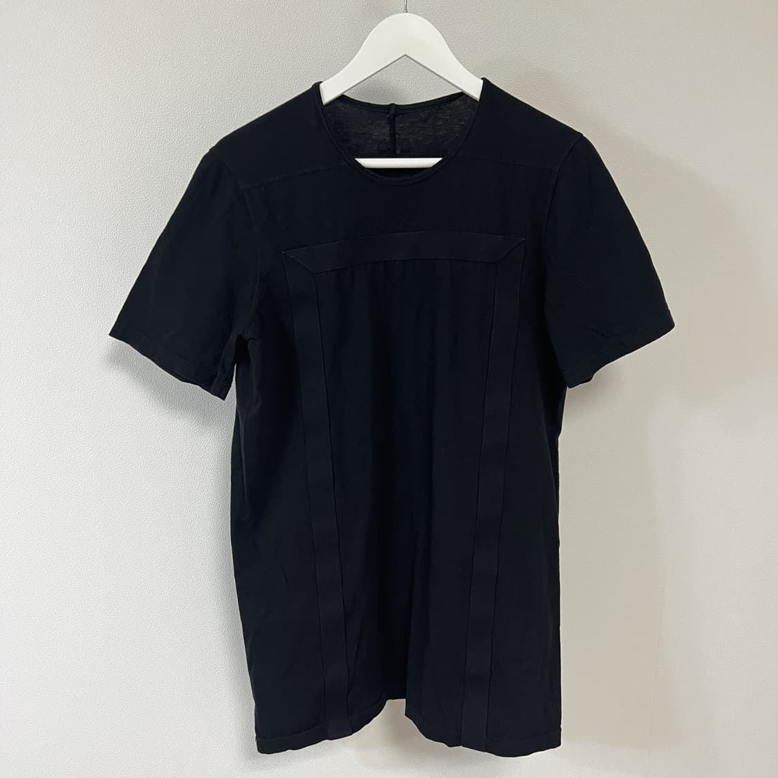 릭오웬스 15FW 다크쉐도우 스트랩 레벨 티셔츠 블랙 상품이미지1