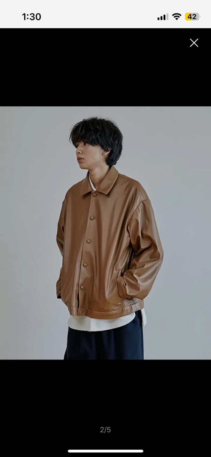  말렌 레더 자켓 상품이미지1