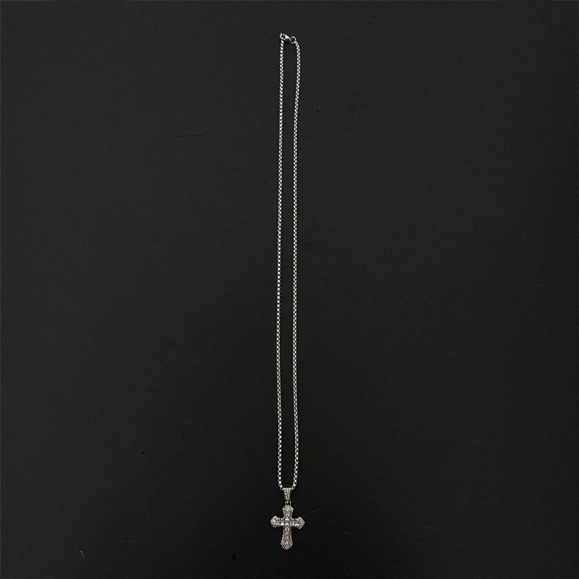 십자가 큐빅 팬던트 목걸이 (white)  상품이미지2