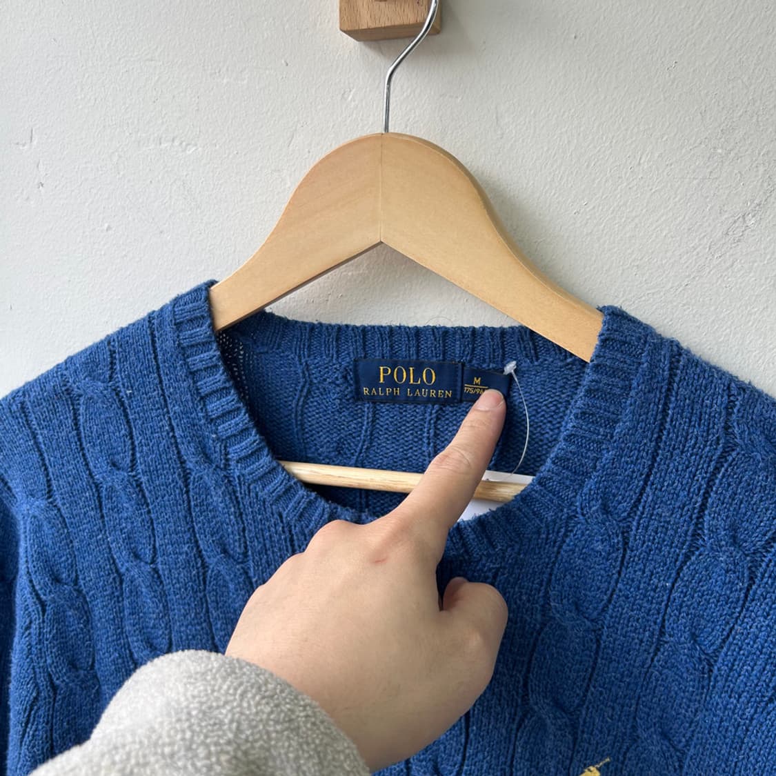 16261 - 폴로 랄프로렌 블루 케이블 니트 상품이미지3