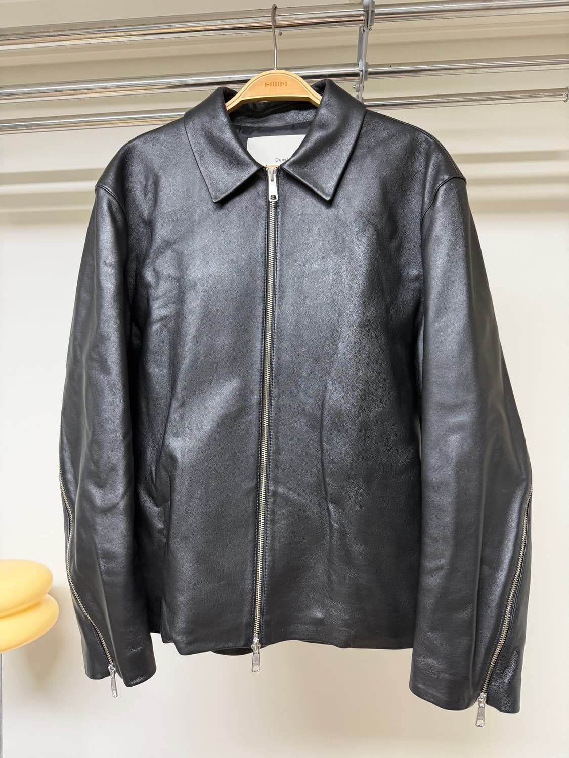 던스트 짚드 슬리브 램스킨 싱글 자켓 L 상품이미지1