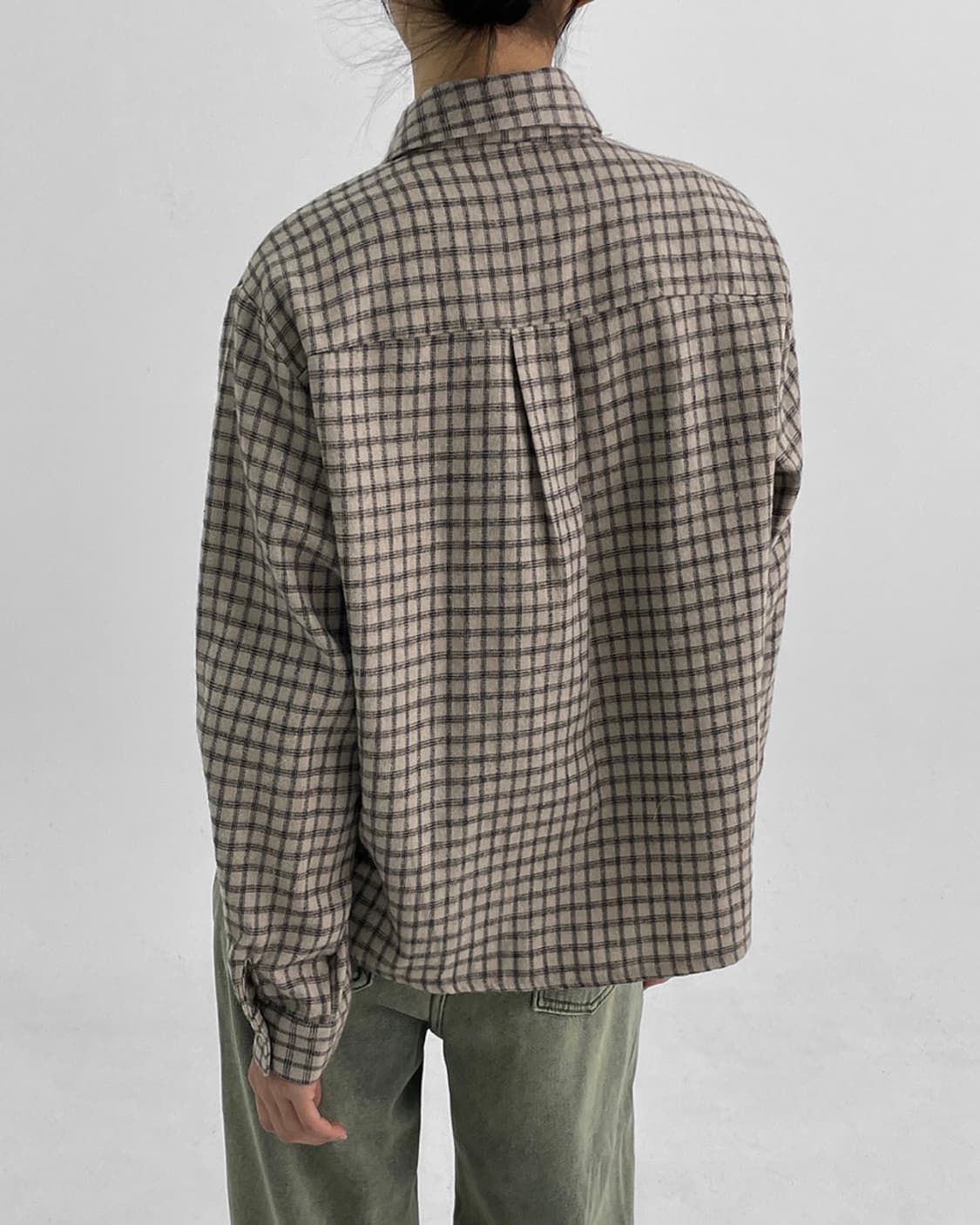 블랙업 |  피치 기모 체크 셔츠 상품이미지2