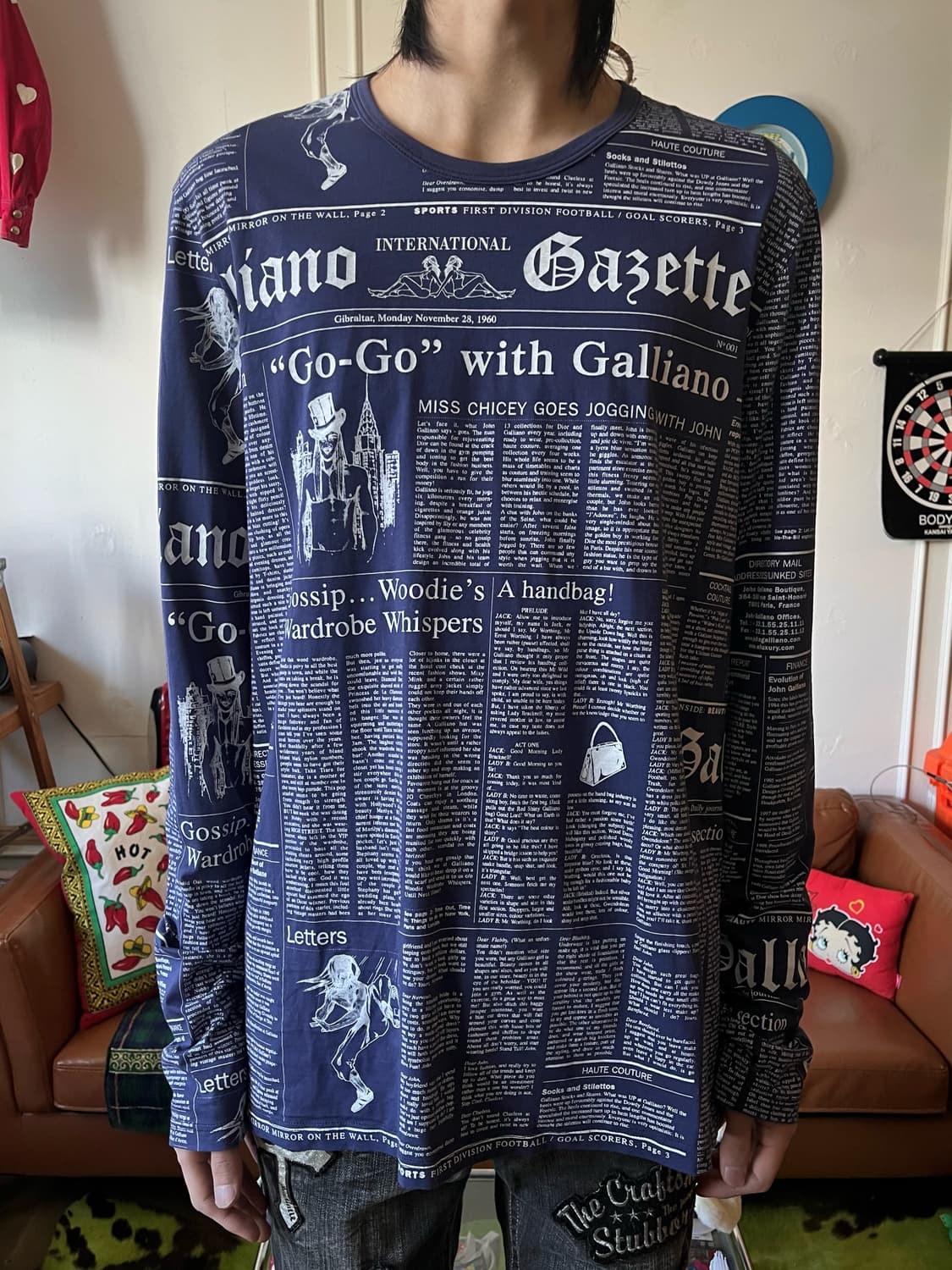 00s John Galliano Newspaper Long-Sleeve 상품이미지2