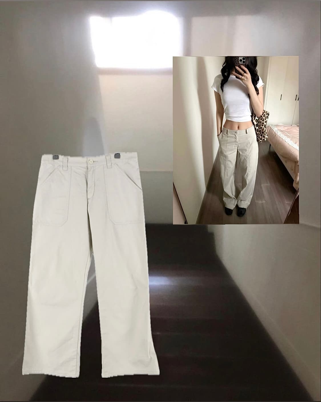 Natural String Utility Wide Pants 상품이미지1