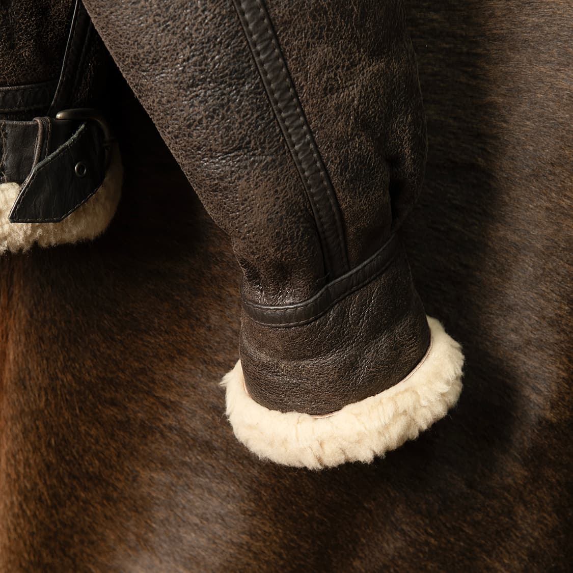 [95] 90s y'sb 예스비 양가죽 양털 B3 무스탕  상품이미지5