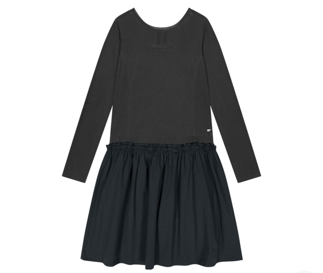 코이세이오 투웨이 셔링 원피스 블루 차콜 상품이미지1