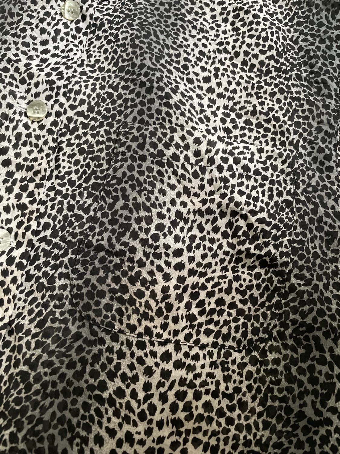 레오파드 패턴 반팔 셔츠  상품이미지3