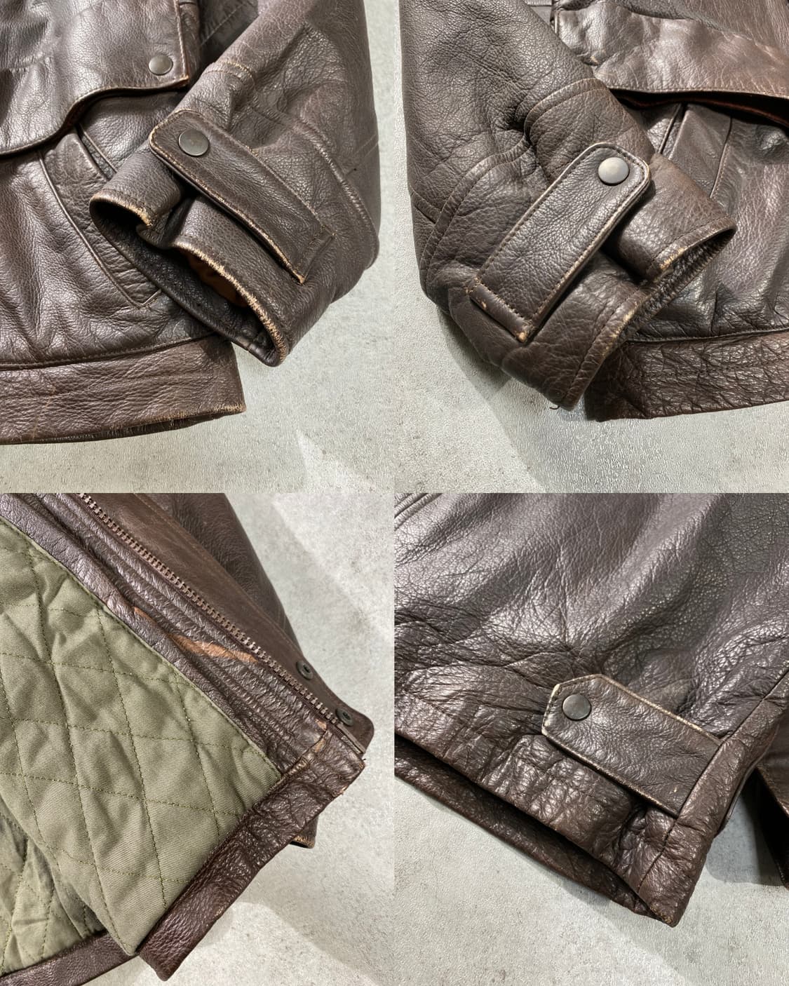 [L-XL] AMERICAN OUTWEAR 브라운 리얼레더 자켓 상품이미지7