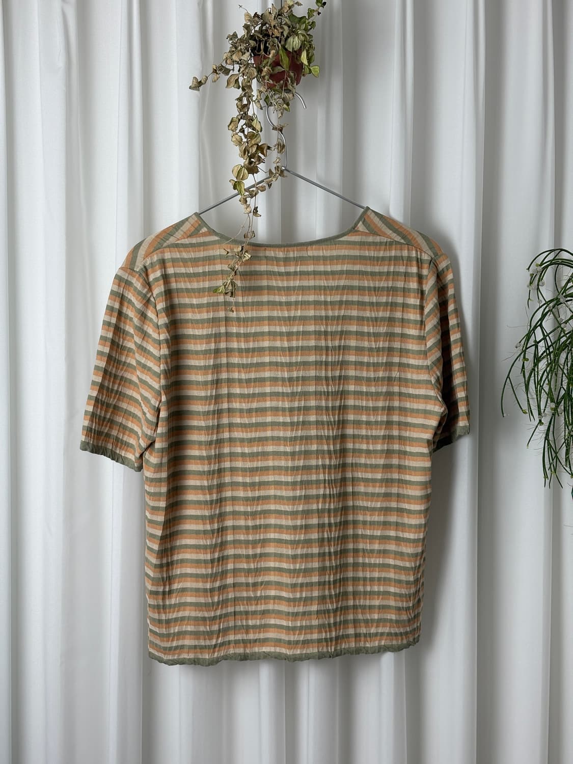 캔디 스트라이프 단추 반팔 가디건 상품이미지4