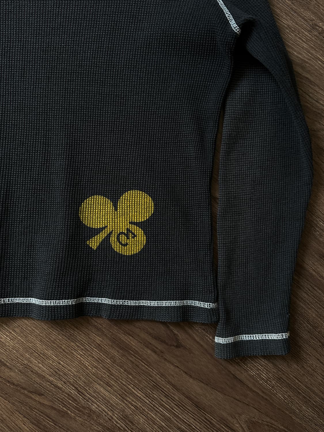 Sanmaruichi 오버로크 & 프린트 와플 슬리브 상품이미지9