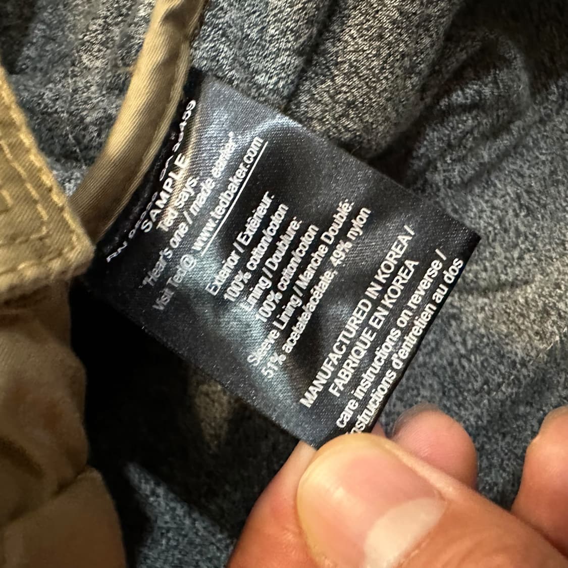 테드베이커 퀼팅 자켓 상품이미지6