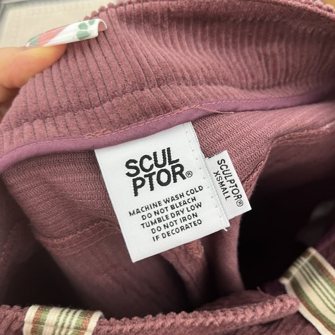 스컬프터 빈티지 펑크 키치 테이프라인 코듀로이 바지 XS C11088 상품이미지6