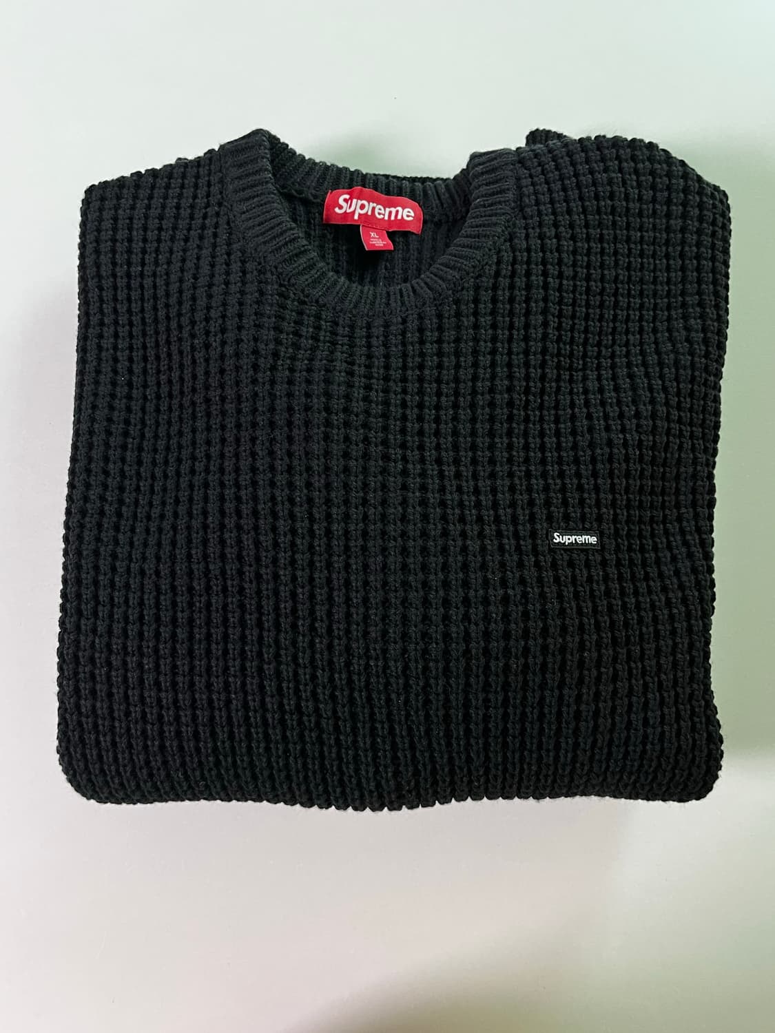 슈프림 와플 스몰 박스 스웨터 블랙 24FW XL 상품이미지1