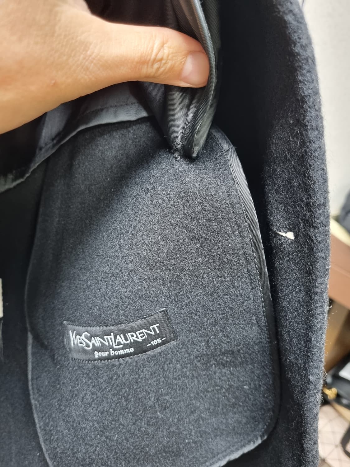 [남105] 입생로랑 울코트+조끼 상품이미지8