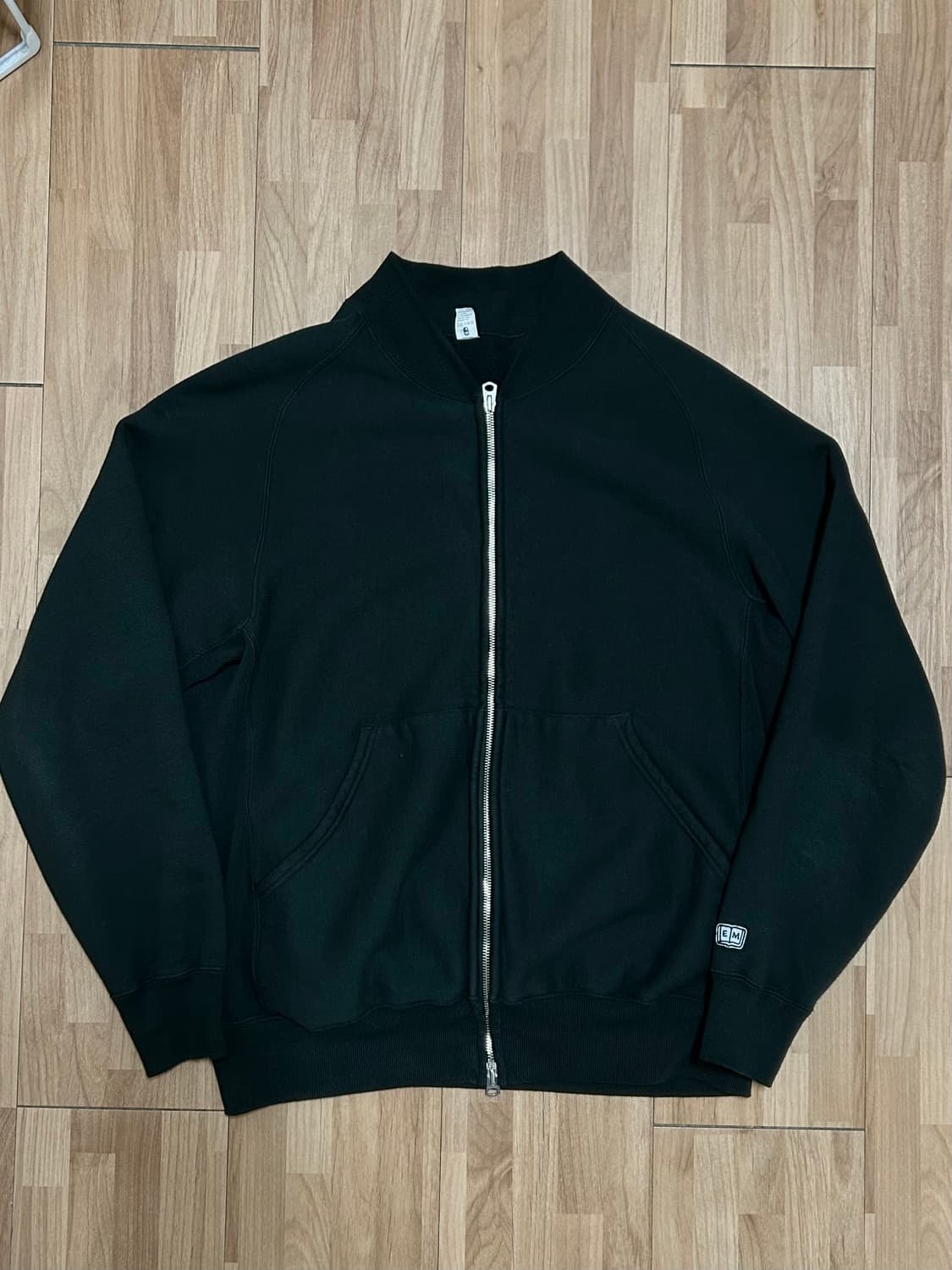 엔즈앤드민즈 zip rib neck 스웻 M, Seaweed 컬러 상품이미지1