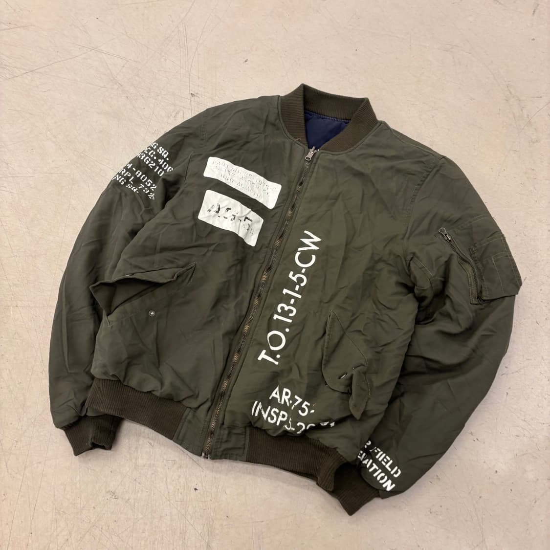 빈티지 리버시블 에어포스 프린팅 항공점퍼 상품이미지1