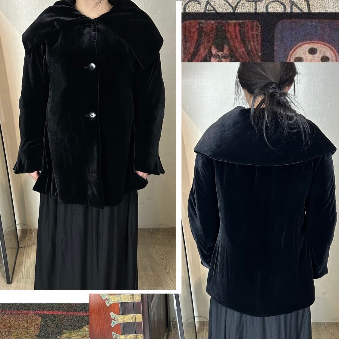 아르마니 콜레지오니 실크 벨벳 푸퍼 자켓 상품이미지1