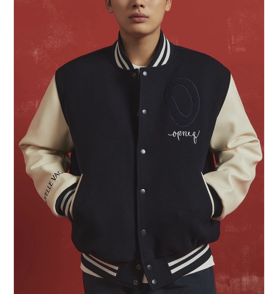 [급처] 오프넥 바시티 자켓 navy / s사이즈 상품이미지1