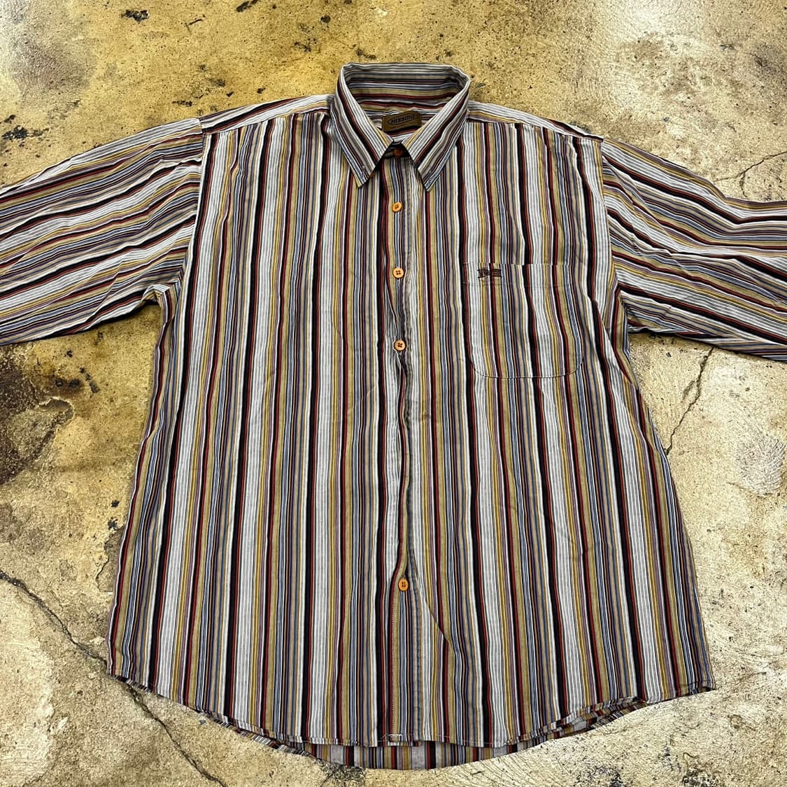[정품] 미쏘니 멀티컬러 스트라이프 남방 셔츠 b10 상품이미지3