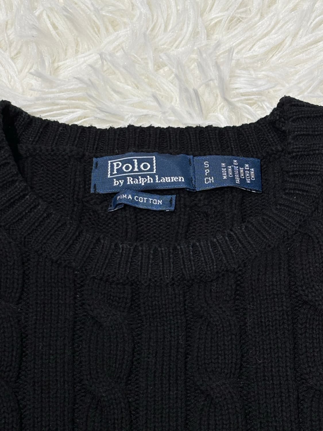 폴로랄프로렌 블랙 포니 케이블 니트 상품이미지5