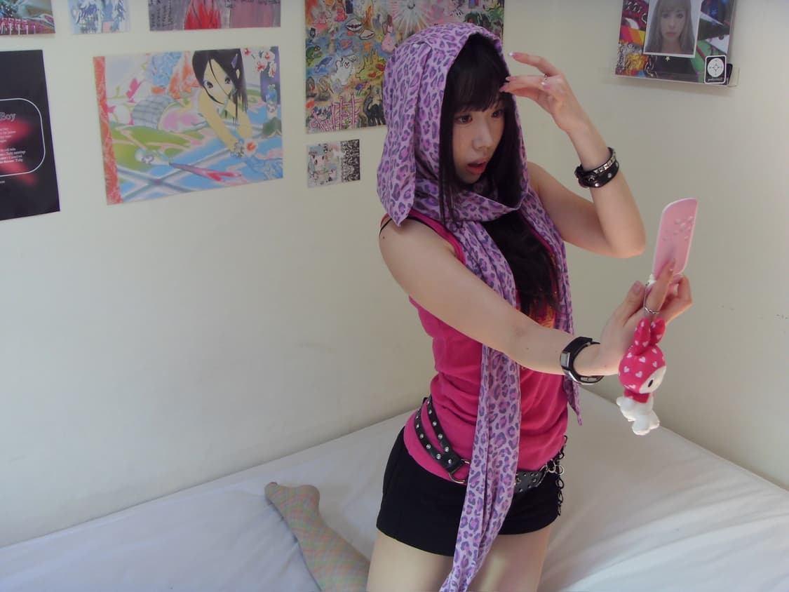 Bunny hoodie scarf (pink) 상품이미지2