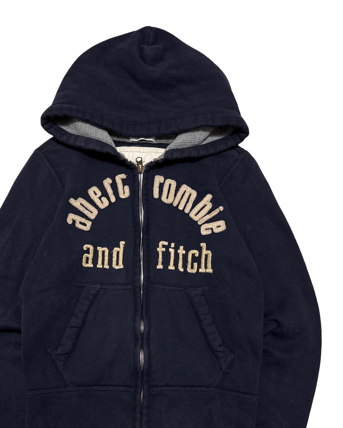 아베크롬비 아치로고 네이비 후드집업 상품이미지2