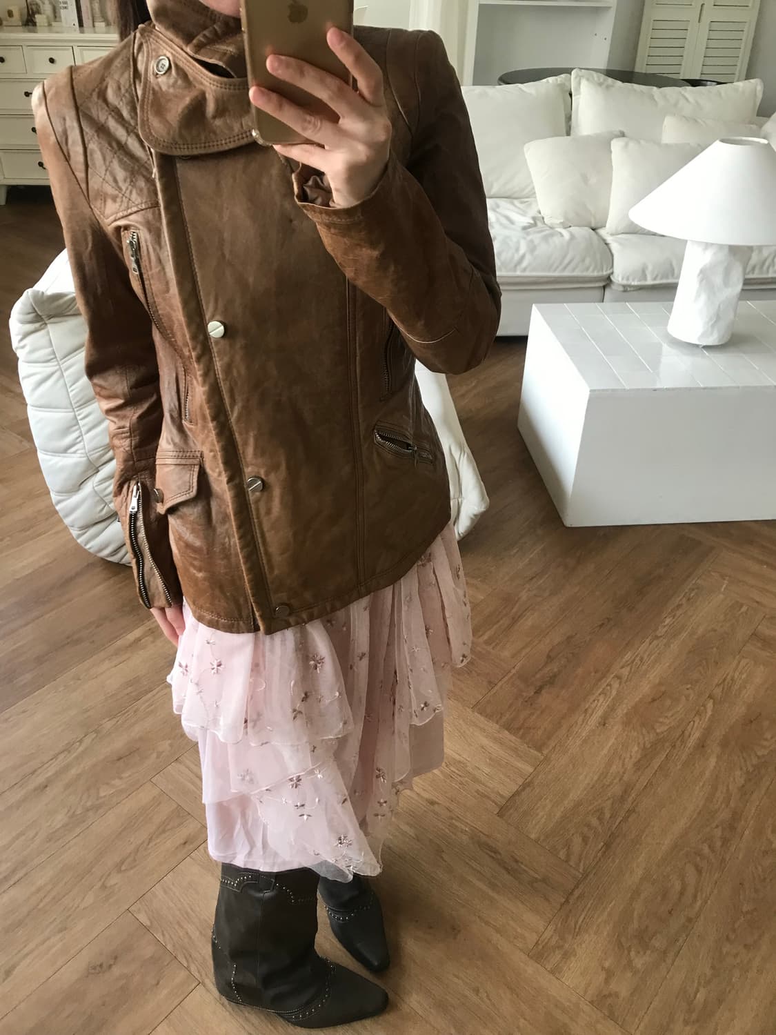 vintage benetton leather jacket 상품이미지7