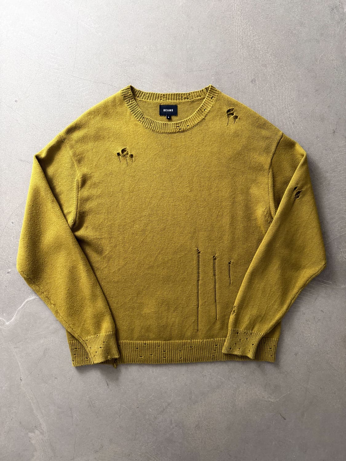 Beams Damaged Loose Crew Neck Knit 상품이미지2