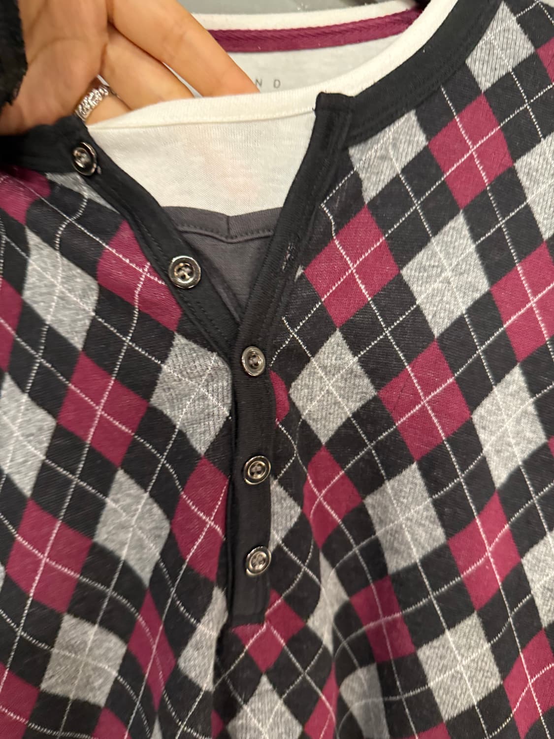 Argyle pattern layered long sleeve 상품이미지7