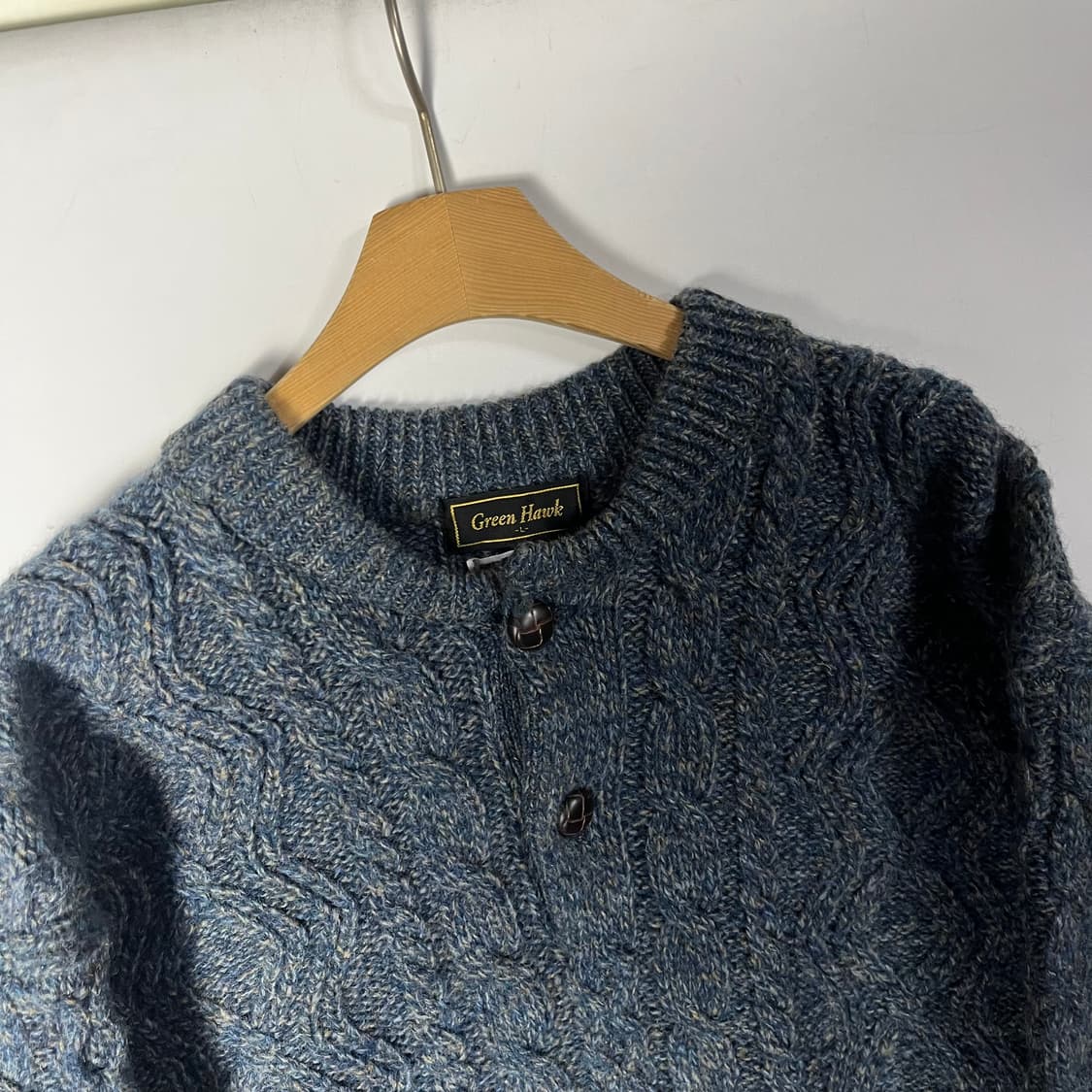 [Green hawk] 그린호크 헨리넥 울 니트 상품이미지3