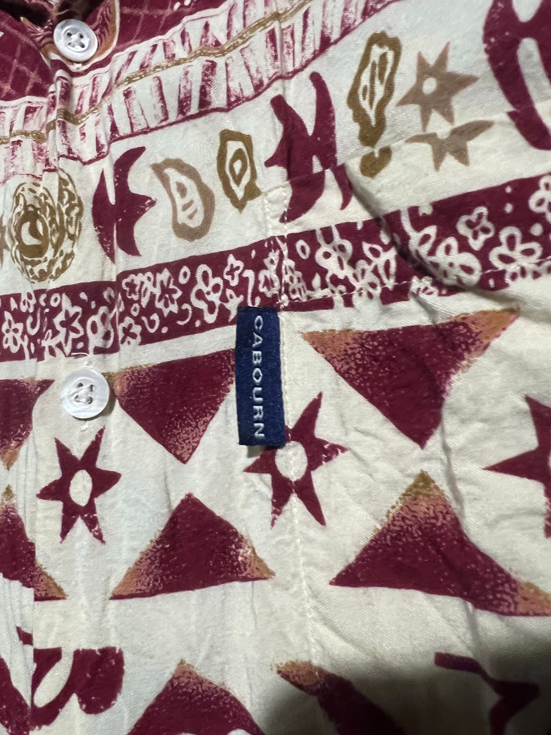 나이젤 카본 AUTHENTIC 에스닉 패턴 오픈카라 반팔 셔츠 상품이미지4