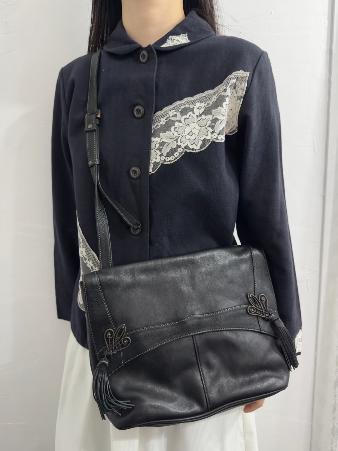 d ora in poi etnic real leather crossbag 상품이미지6