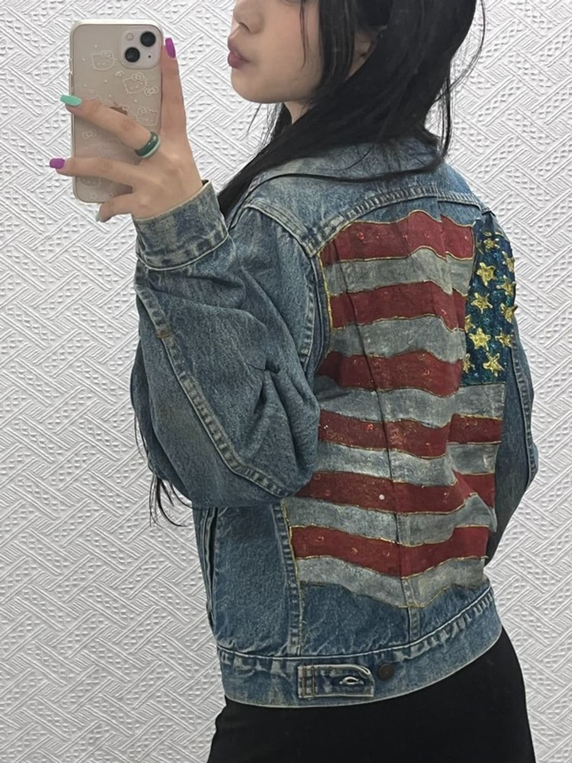 리바이스 올드스쿨 빈티지 성조기 트러커 데님 자켓 42R C07133 상품이미지1