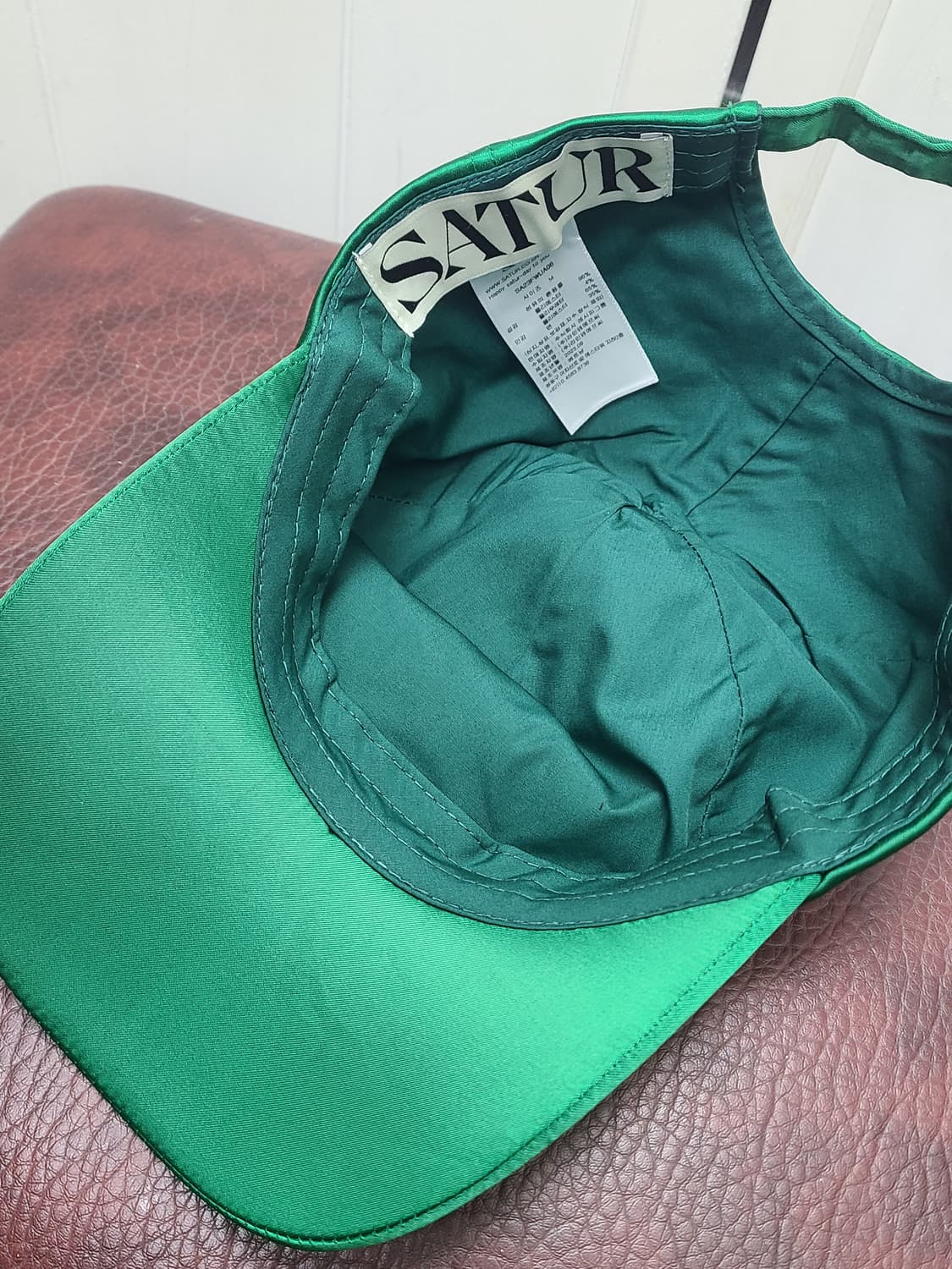 세터 그린 새틴 볼캡 상품이미지4