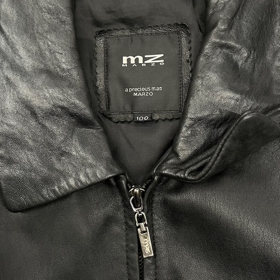 [정품/100] m.z 엠지 블랙 가죽 자켓 b19 상품이미지5