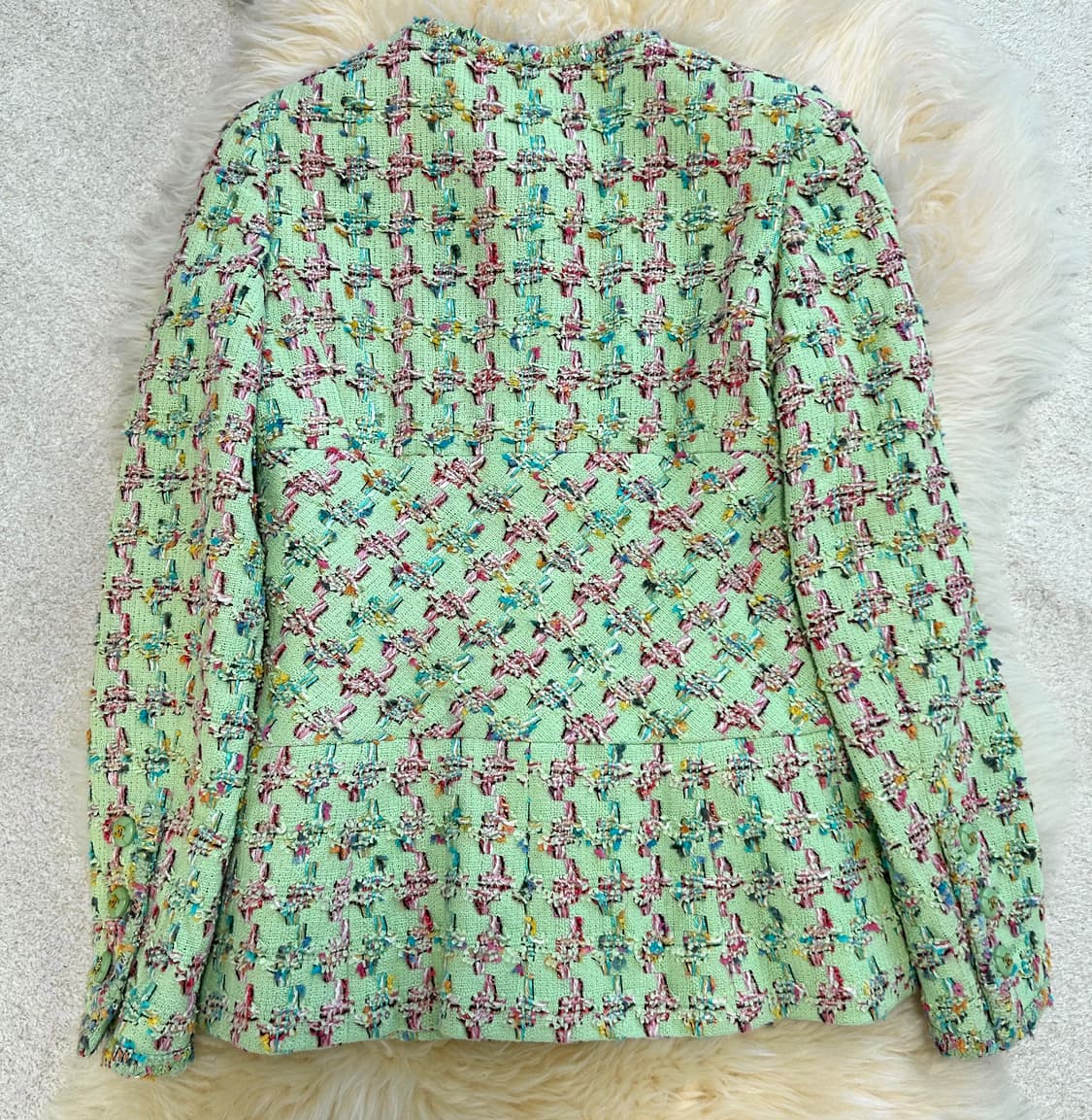 샤넬 1995 S/S collection 민트그린 트위드자켓 상품이미지2