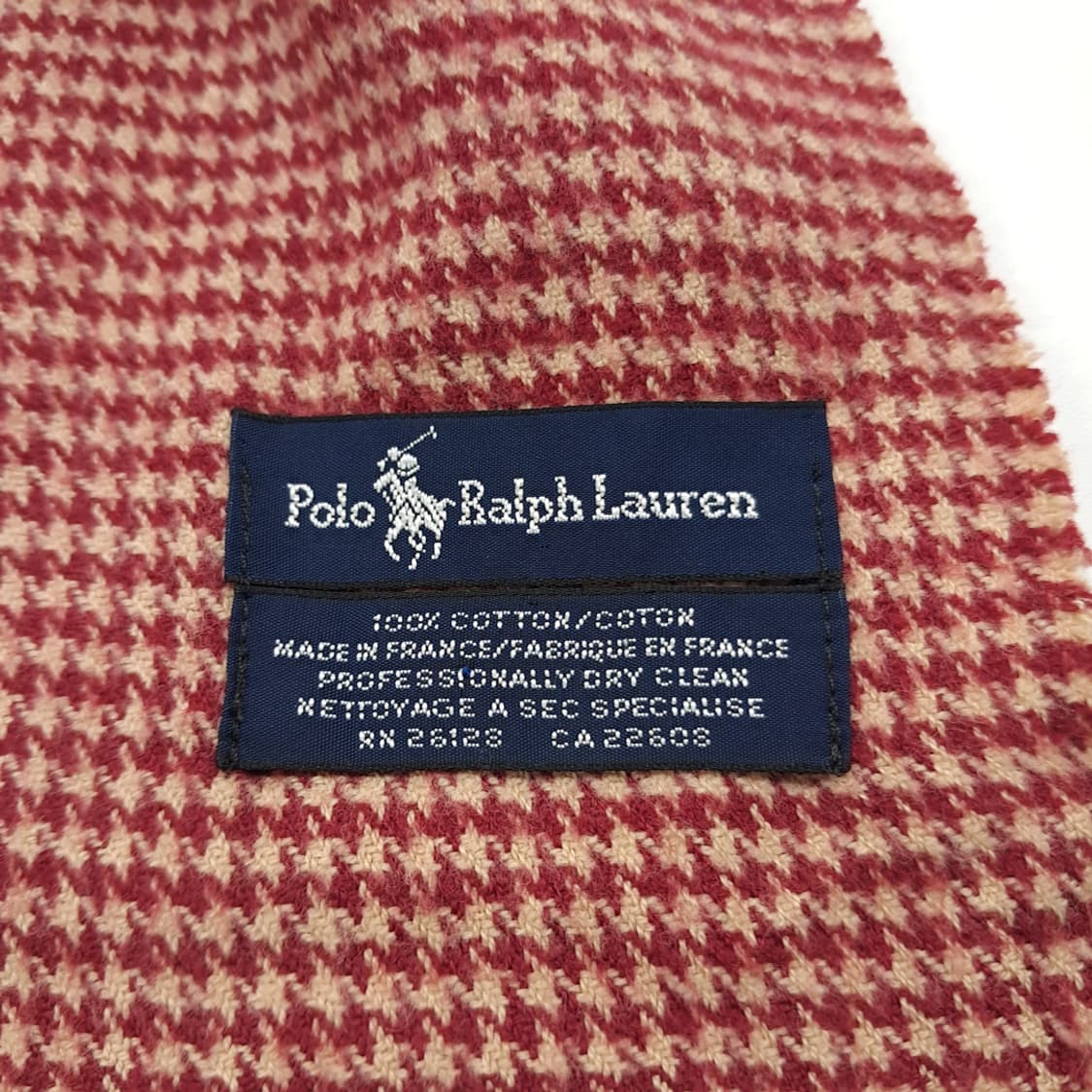 MX318 폴로 랄프로렌 레드 하운드투스 프랑스코튼 목도리 머플러 상품이미지6