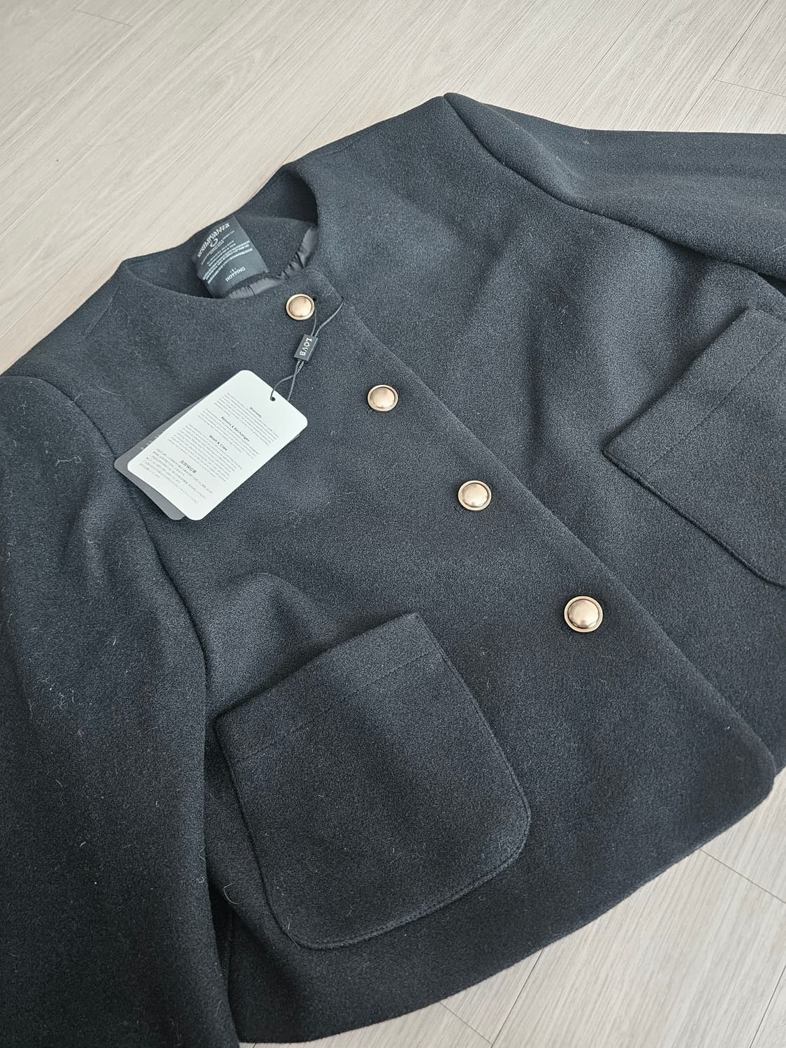 LOVB 핫핑 자체제작 브랜드 블랙 울 자켓(새상품) 상품이미지6