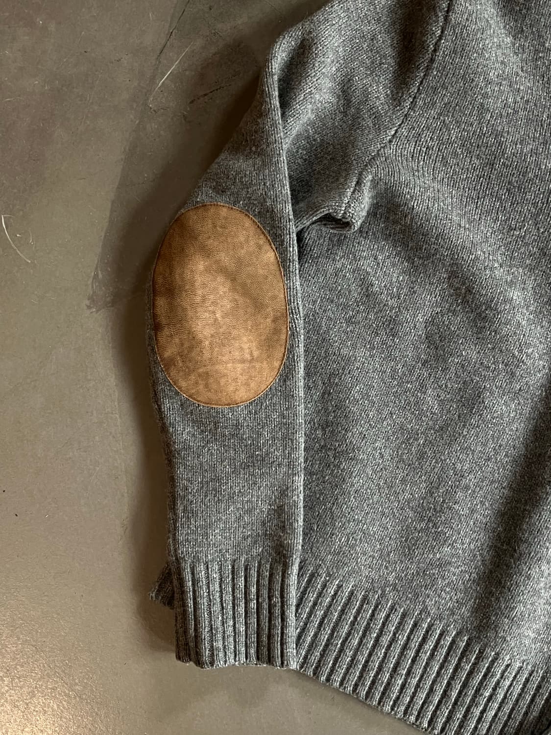 폴로 럭비 숄카라 엘보우 레더패치 니트 S(100) 상품이미지3