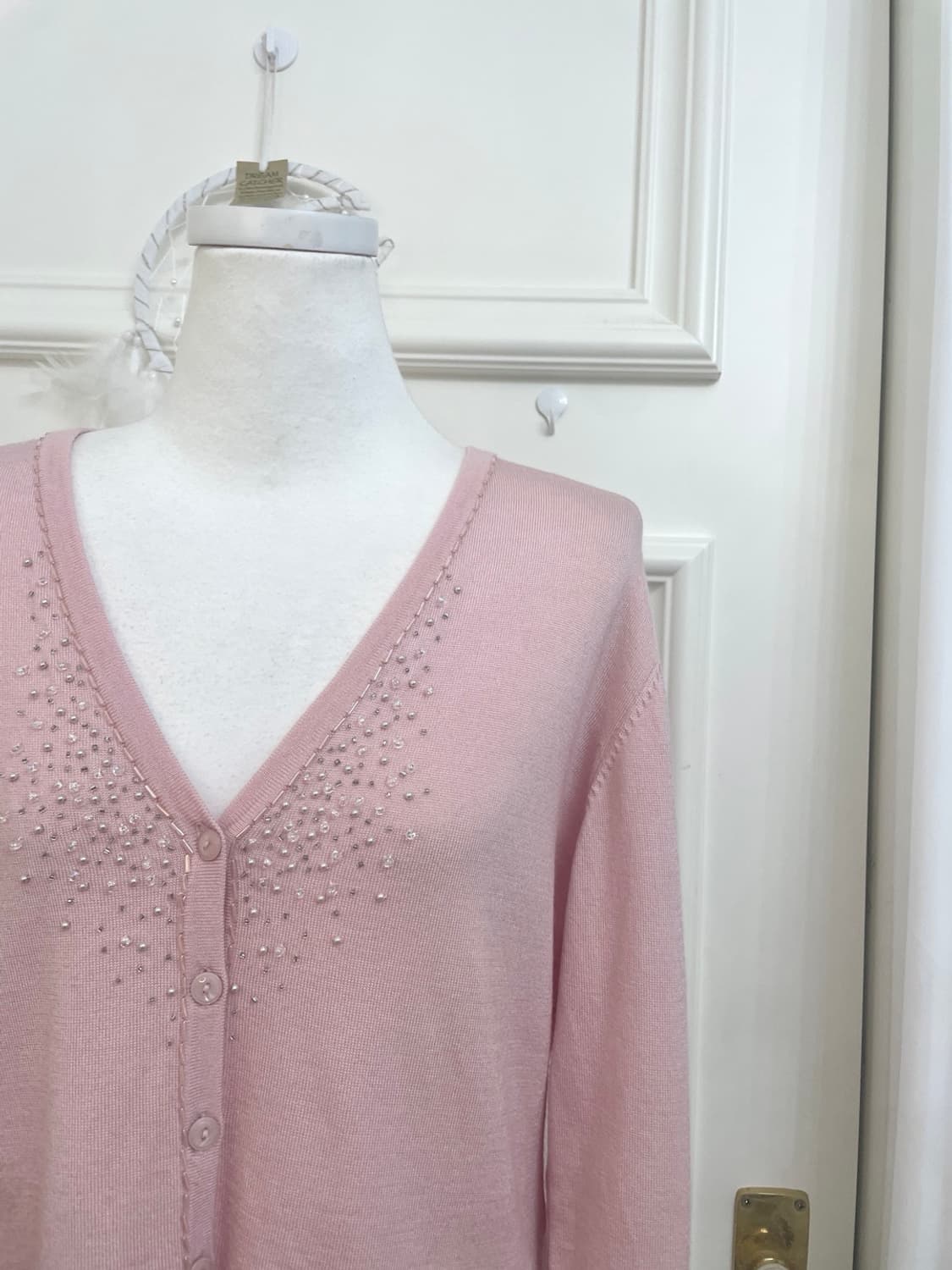 lovely pink beads point loose cardigan 상품이미지6