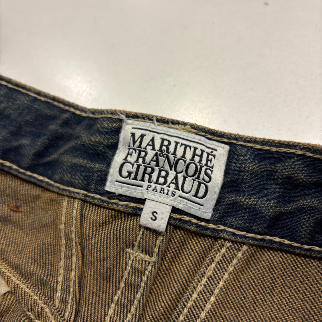 [S] 마리떼 프랑소와저버 워싱 롱 버뮤다 데님 반바지 C446 상품이미지5