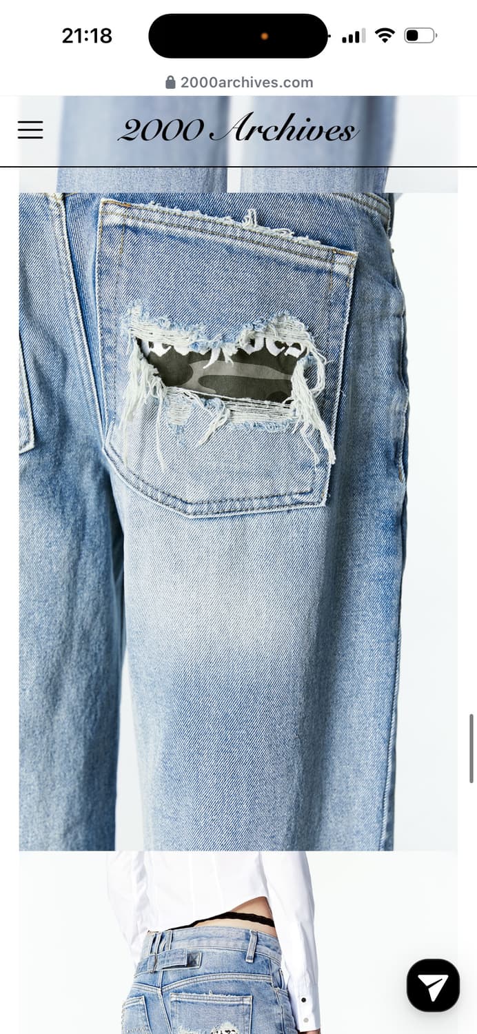 0size) 2000아카이브스 스나이더 데님팬츠 상품이미지4