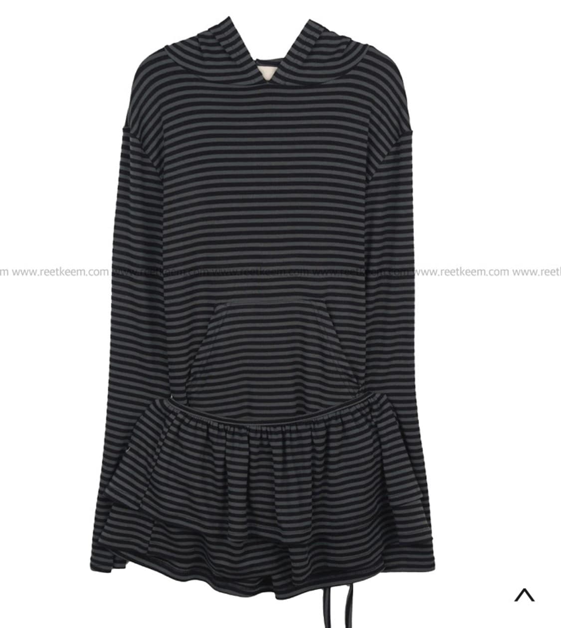 스트라이프 레이어드 후드티 슬리브리스 롱슬리브 릿킴 상품이미지1