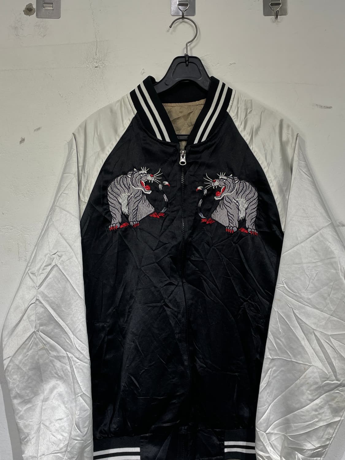 일본빈티지 오리엔탈 호랑이 자수 스카잔 빈티지 스카쟌 자켓 상품이미지8