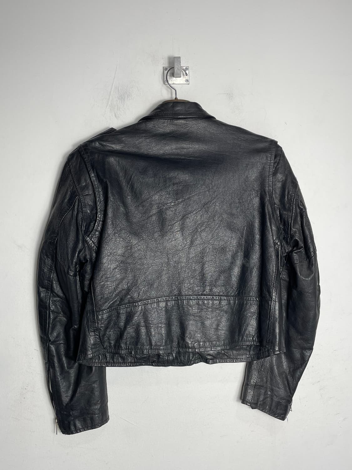 UNIK 블랙 레더 라이더 자켓 상품이미지2