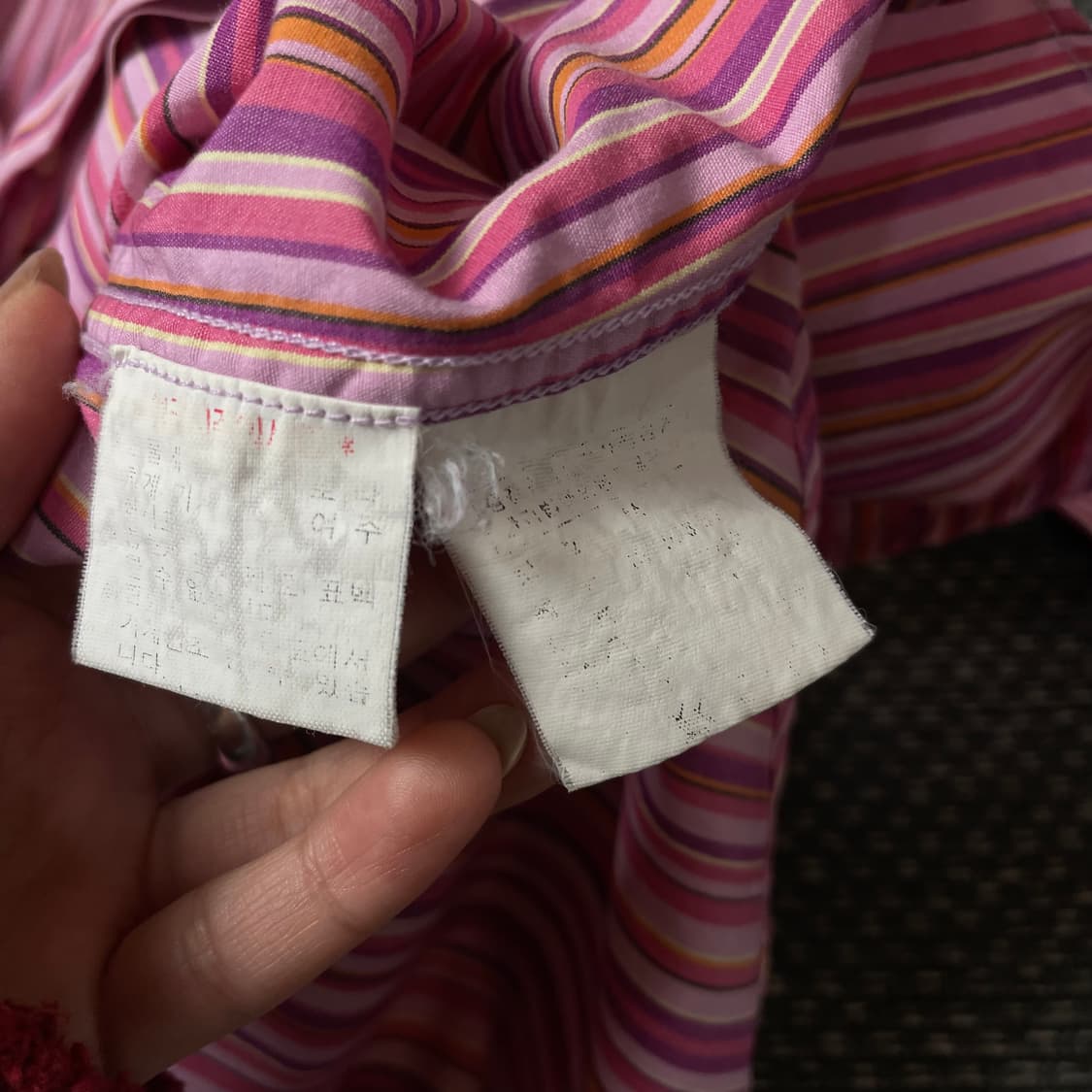 폴로랄프로렌 진스 원포켓 핑크 스트라이프 긴팔 셔츠 M 상품이미지6