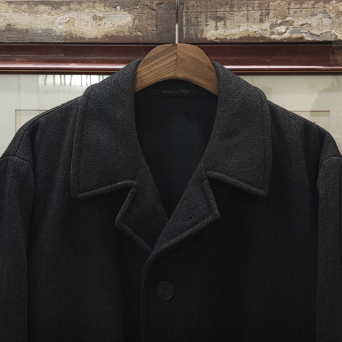 90s 트루사르디 울코트 발마칸 코트 챠콜 그레이 48 상품이미지3